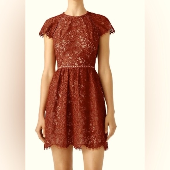 NWT Stylestalker Laylor Circle Lace Mini Dress in Sedona - Picture 1 of 9